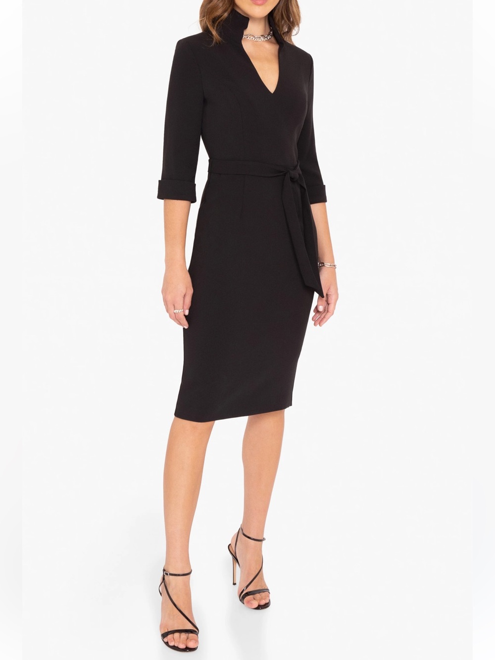 Black Halo Madeline Dress Size 6 (missing belt)